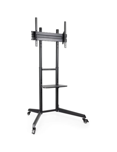 SOPORTE TV MONITOR TOOQ SUELO CON RUEDAS 37 - 70 50KG BLACK