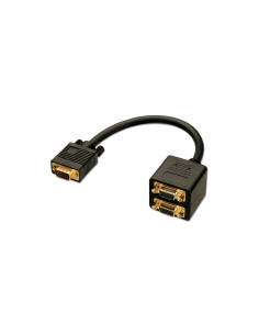 Lindy 41214 cable VGA 0,18 m VGA (D-Sub) Negro
