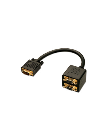 Lindy 41214 cable VGA 0,18 m VGA (D-Sub) Negro