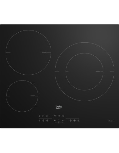 Beko HIIS63206M hobs Negro Integrado 58 cm Con placa de inducción 3