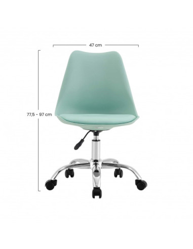 SILLA DE ESCRITORIO CON RUEDAS 91X47X58CM VERDE