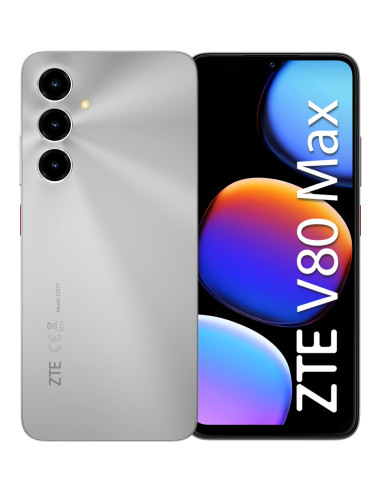ZTE V80 Max 17,5 cm (6.9") Ranura híbrida Dual SIM Android 16.0 4G USB Tipo C 12 GB 128 GB 6000 mAh Plata