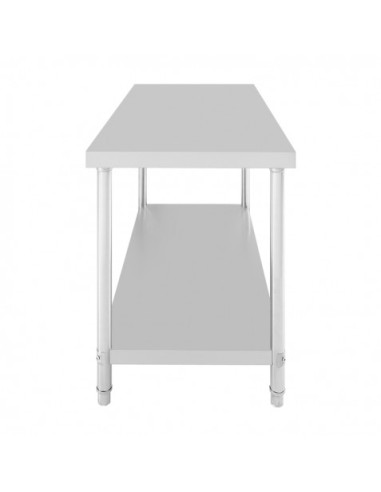 MESA DE TRABAJO ACERO INOXIDABLE 120X70X85CM CHEF PRO