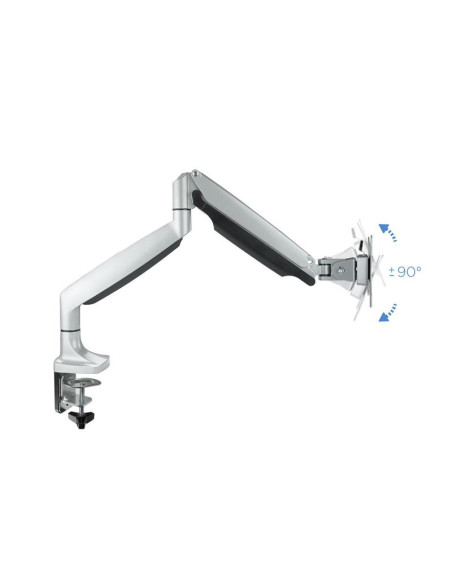 SOPORTE DE MESA TV MONITOR TOOQ GIRATORIO INCLINABLE 13-32 1 BRAZO SILVER
