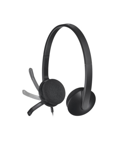 AURICULARES+ MICROFONO LOGITECH H340 USB BLACK