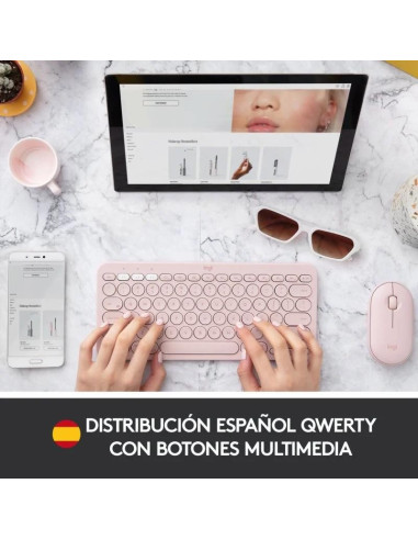 TECLADO LOGITECH K380 TKL BLUETOOTH MULTI-DEVICE ROSE
