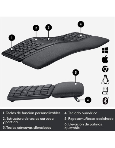 TECLADO LOGITECH ERGO K860 WIRELESS