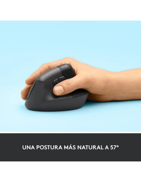 RATON LOGITECH LIFT VERTICAL WIRELESS ERGONOMIC 4000DPI 6 BOTONES BLACK