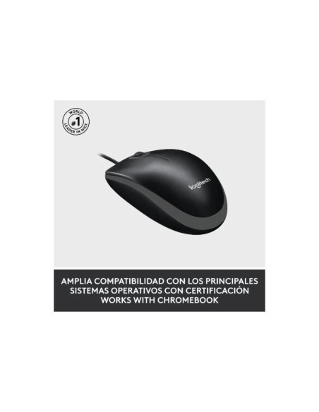 RATON LOGITECH M100 USB 1000DPI BLACK