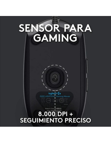 RATON LOGITECH G203 LIGHTSYNC RGB USB BLACK