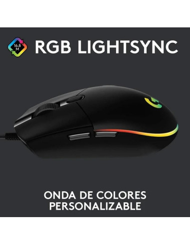 RATON LOGITECH G203 LIGHTSYNC RGB USB BLACK