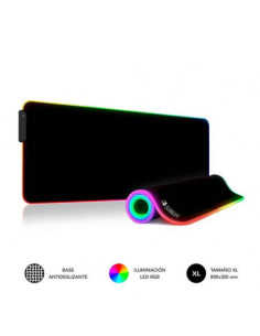 ALFOMBRILLA GAMING EXTRA GRANDE 800X300X4MM NEGRA CON RGB SUBBLIM