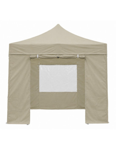 PARED PARA CARPA PLEGABLE ALUMINIO SG0129 CON VENTANA BEIGE SUNGARDEN