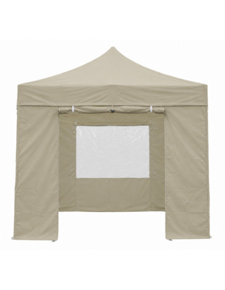 PARED PARA CARPA PLEGABLE ALUMINIO SG0129 CON VENTANA BEIGE SUNGARDEN