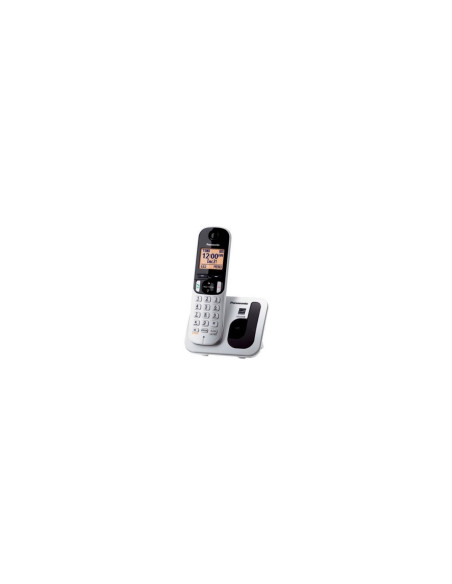 TELEFONO INALAMBRICO DECT PANASONIC IDENTIFICACION LLAMADAS BLOQUEO NUMEROS NO DESEADOS PLATA KX-TGC210SP S