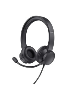 AURICULARES + MICROFONO TRUST HS-201 HEADSET USB BLACK