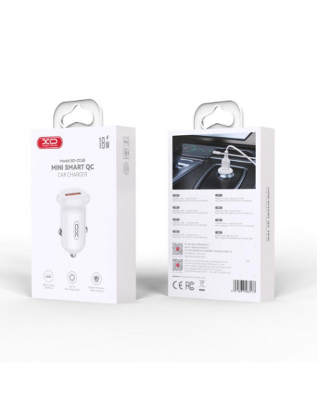 CARGADOR DE MECHERO 18W CC68 BLANCO XO
