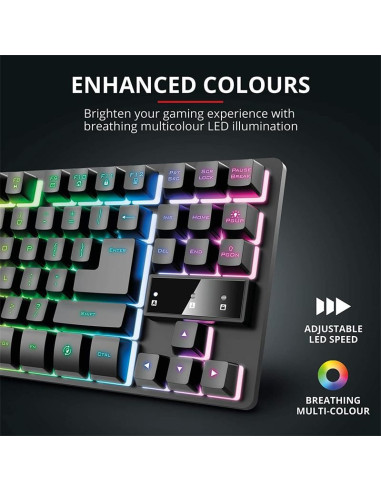 TECLADO TRUST GAMING GXT 833 METALICO USB RGB