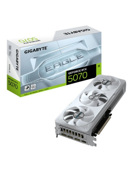 TARJETA DE VIDEO GIGABYTE NVIDIA RTX 5070 EAGLE OC ICE SFF 12GB GDRR7 PCIE 5.0 WHITE