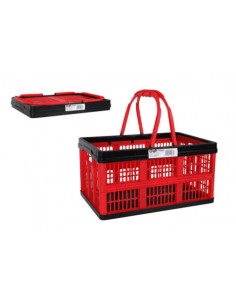 CAJA PLEGABLE 16 LITROS CON ASAS ROJA Y NEGRA