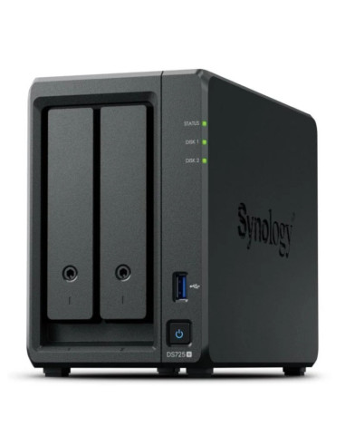 UNIDAD NAS SYNOLOGY DS725+ 2 HDD/SSD DISKTATION CPU 3.1GHZ 4GB BLACK