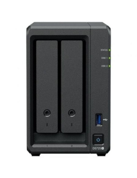UNIDAD NAS SYNOLOGY DS725+ 2 HDD/SSD DISKTATION CPU 3.1GHZ 4GB BLACK