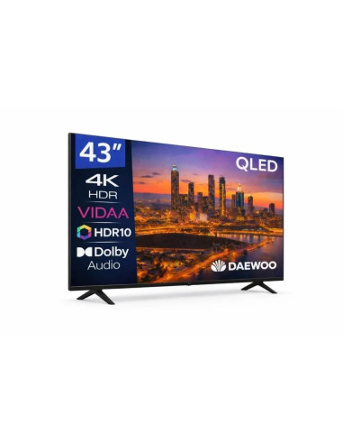 TELEVISOR DAEWOO 43 QLED 4K UHD USB SMART TV WIFI BLUETOOTH VIDAA