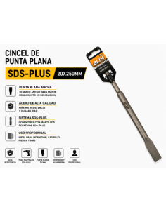 CINCEL DE PUNTA PLANA SDS-PLUS 20X250mm. BLIM
