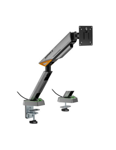 SOPORTE DE MESA GAMING TV/MONITOR AISENS 17 - 49 1 BRAZO GIRATORIO/INCLINABLE HASTA 16KG RGB GREY