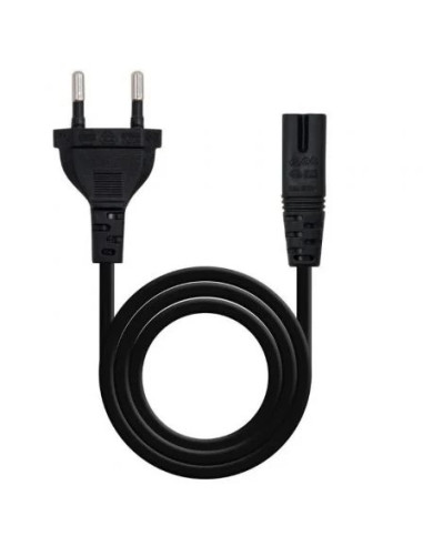 CABLE ALIMENTACION FORMA 8 NANOCABLE 3M CEE7/16 MACHO - C7 HEMBRA BLACK