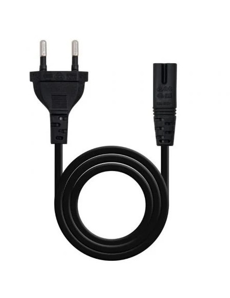 CABLE ALIMENTACION FORMA 8 NANOCABLE 3M CEE7/16 MACHO - C7 HEMBRA BLACK
