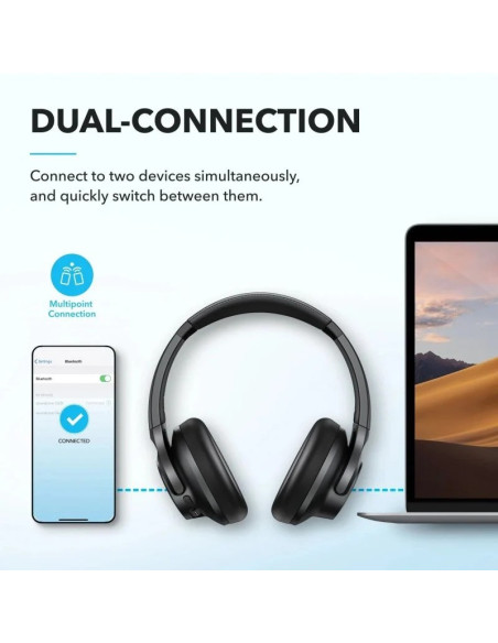 AURICULARES ANKER SOUNDCORE Q20I WIRELESS BLUETOOTH USB-C BLUE
