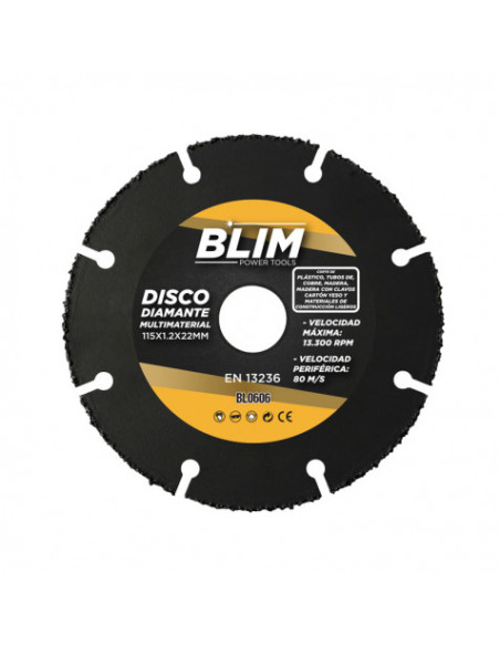 DISCO DIAMANTE MULTIMATERIAL 115X1.2X22MM BLIM