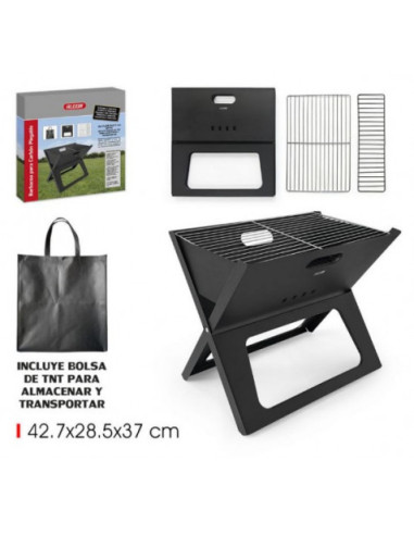 BARBACOA PLEGABLE CON FUNDA ALGON BBQ