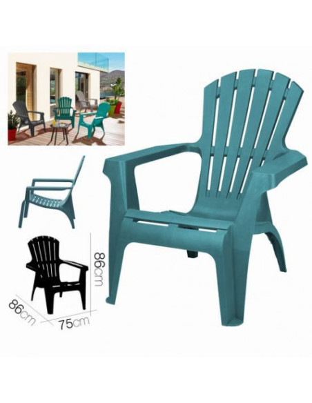 SILLA DE JARDIN PLASTICA DOLOMITI 75X86X86 AGUAMARINA