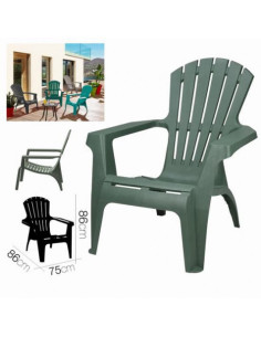SILLA DE JARDIN PLASTICA DOLOMITI 75X86X86 OLIVA