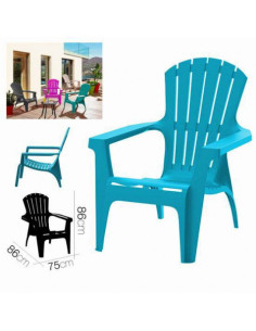 SILLA DE JARDIN PLASTICA DOLOMITI 75X86X86 AZUL