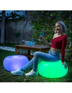 ASIENTO HINCHABLE LED CON MANDO A DISTANCIA |100KG | IP68 | INNOVAGOODS 2