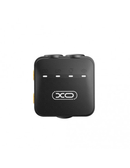 MICROFONO INALAMBRICO DE SOLAPA CON CAJA DE CARGA NEGRO MC15 XO