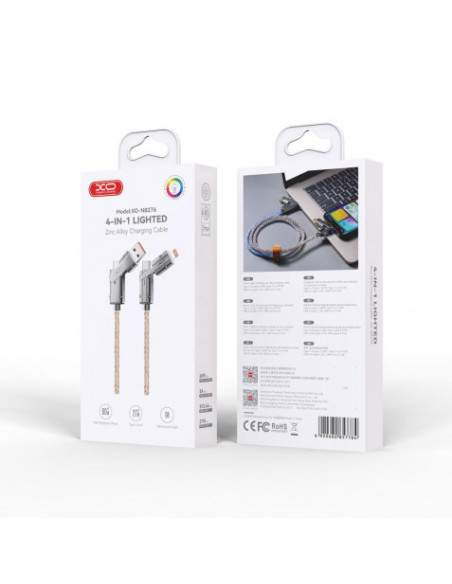 CABLE 4 EN 1 ILUMINADO 60W MULTIFUNCION NB276 XO