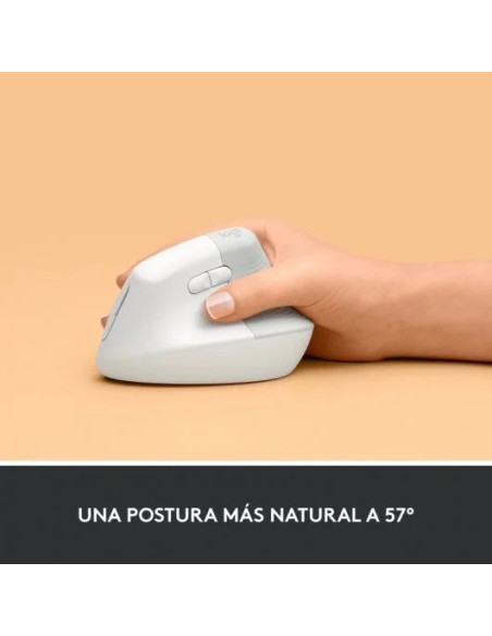 RATON LOGITECH LIFT VERTICAL WIRELESS ERGONOMIC 4000DPI 6 BOTONES WHITE