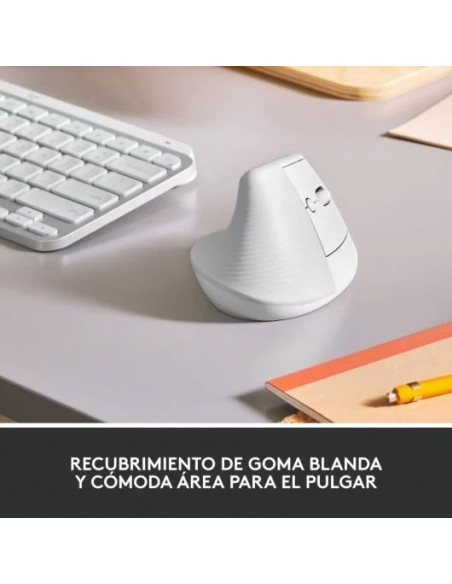 RATON LOGITECH LIFT VERTICAL WIRELESS ERGONOMIC 4000DPI 6 BOTONES WHITE