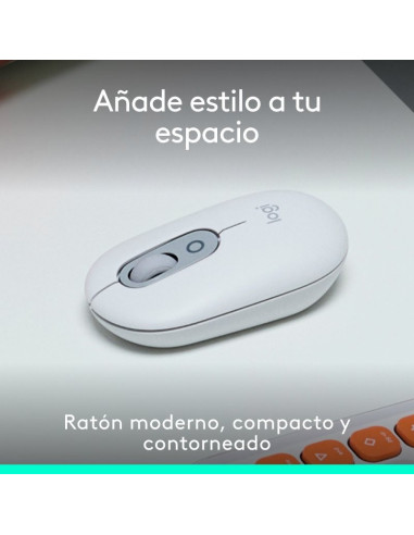 RATON LOGITECH POP MOUSE WIRELESS BLUETOOTH WHITE