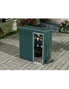 CASETA DE METAL | PUERTAS CORREDERAS 91X151X182CM (1.37M2) VERDE SUNGARDEN