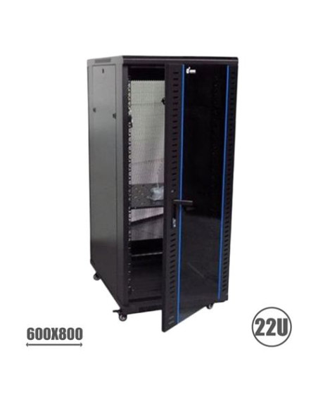 RACK 19\" 22U 600X800 PERFORADO CROMAD