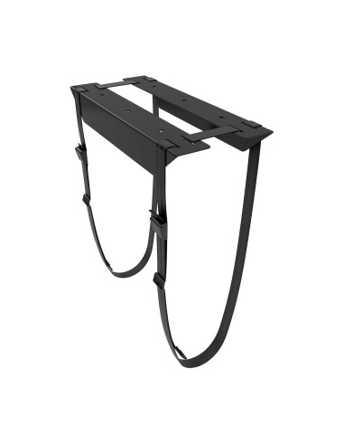 AISENS Soporte para CPU Debajo de Escritorio con Correa, Negro