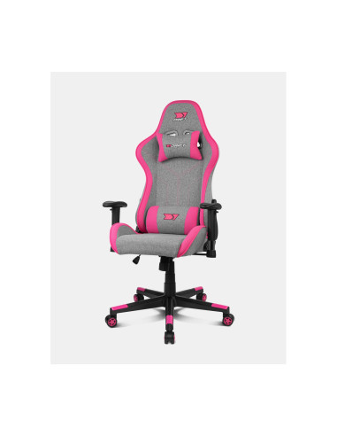 DRIFT DR90 PRO Silla para videojuegos de PC Asiento acolchado Gris, Rosa