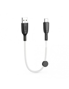 CABLE NB247 CARGA RAPIDA USB - TIPO C | 6A | 25CM CON CLIP | BLANCO XO 2