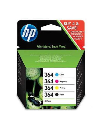 TINTA HP 364 N9J73AE PACK 4 COLORES