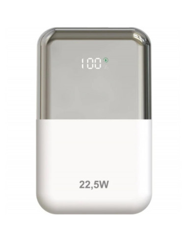 POWERBANL 10000MAH LEPOW22W10WS BLANCO PLATA LEOTEC